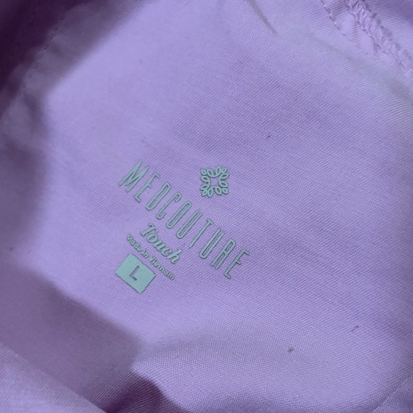 Med Couture Lavender Pink V-Neck Scrub Top & Jogger Pants - Picture 5 of 5